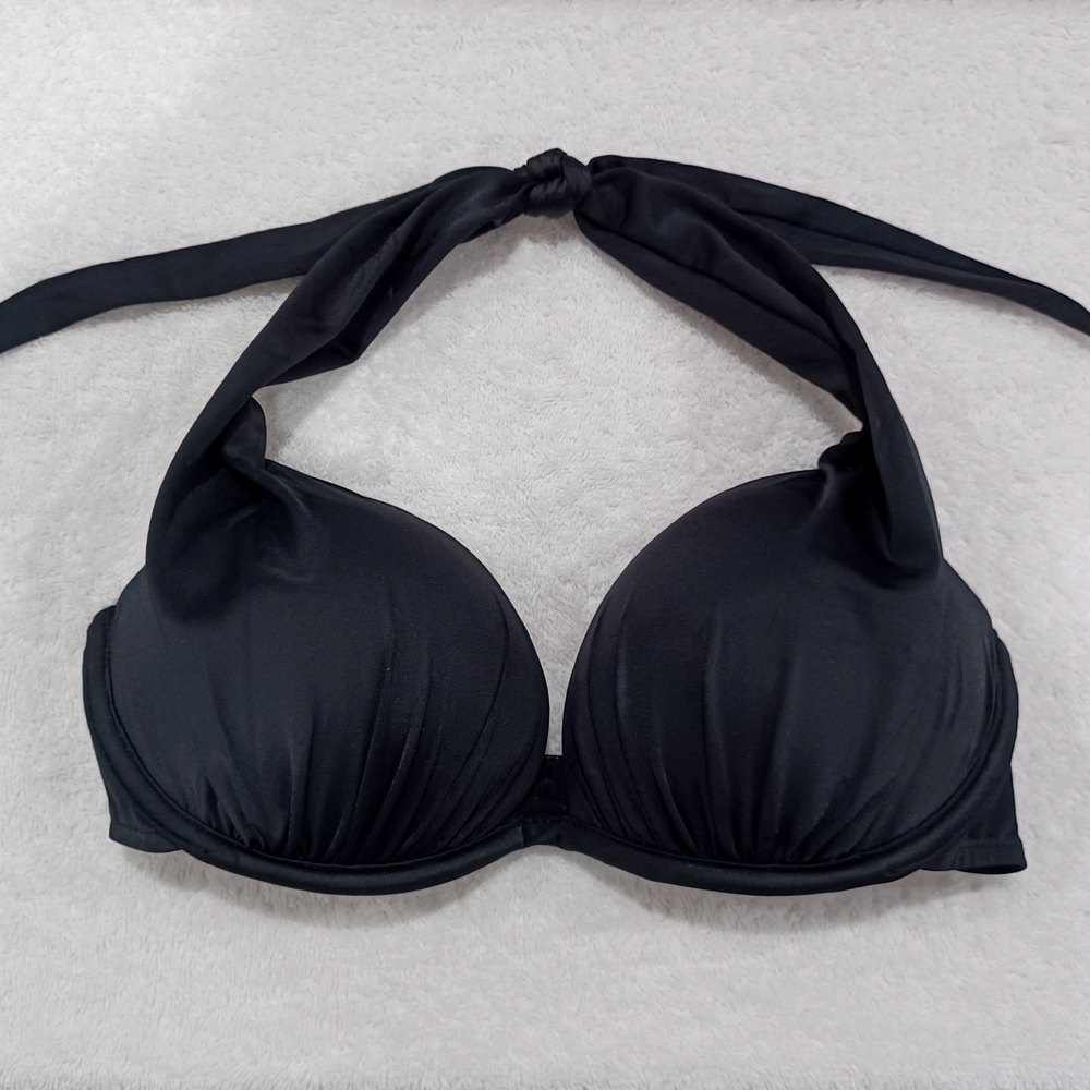 VENUS Black Halter Bikini Top